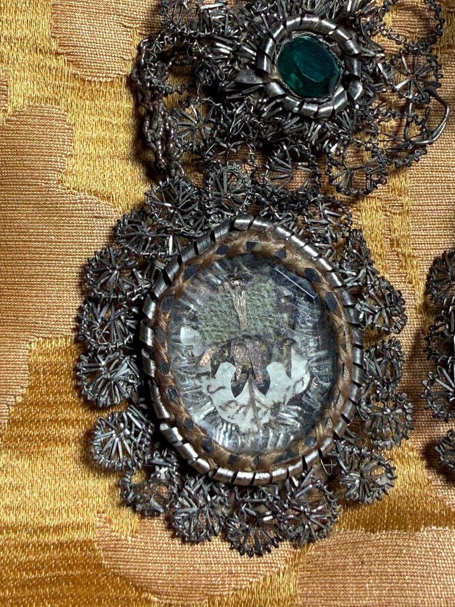Pair Of Silver-wire Reliquaries Containing The Relics Of St. Catherine De' Ricci -photo-2