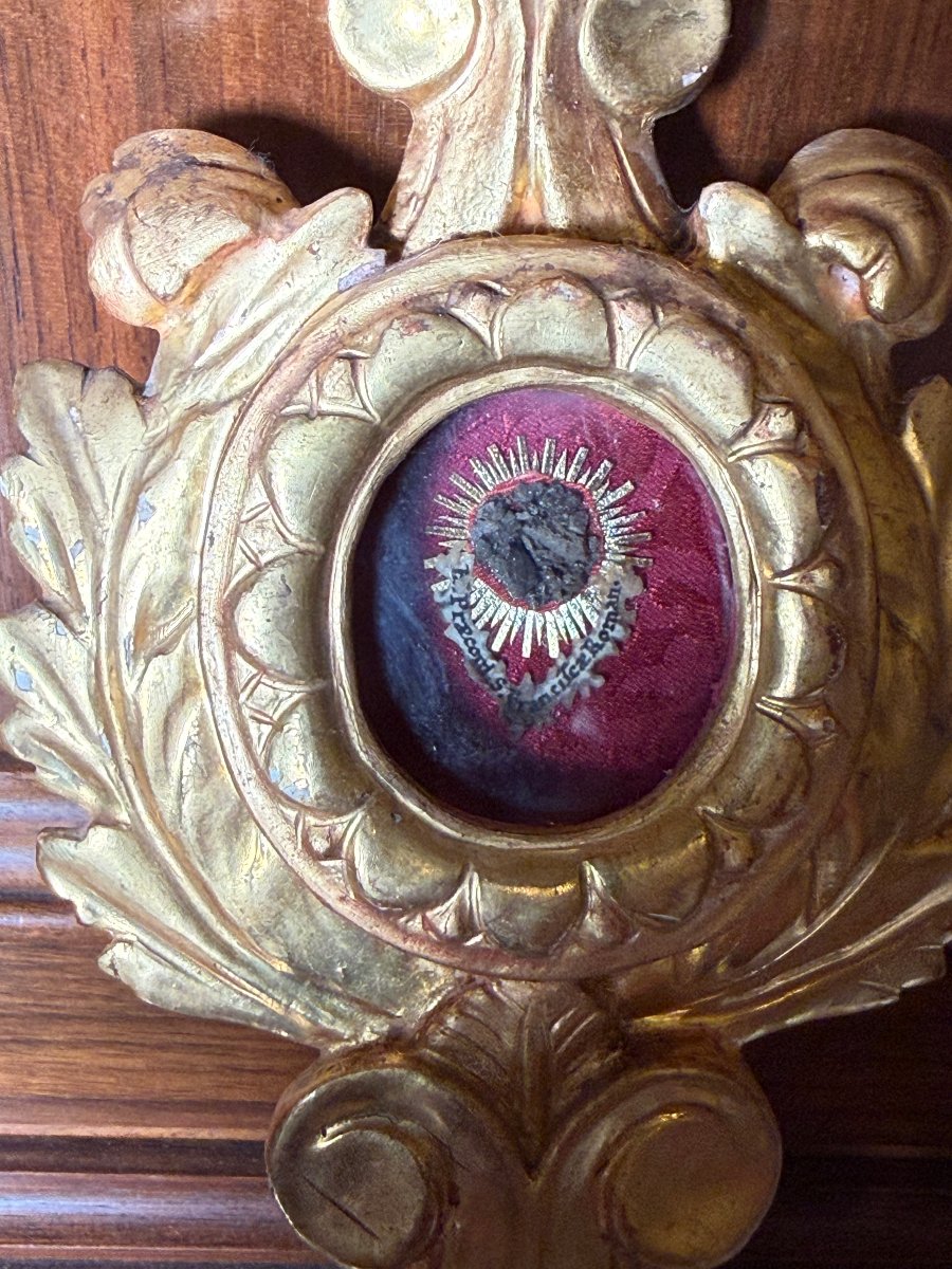 Carved And Gilded Wooden Reliquary Containing The Relics Of St. Francesca Romana-photo-2
