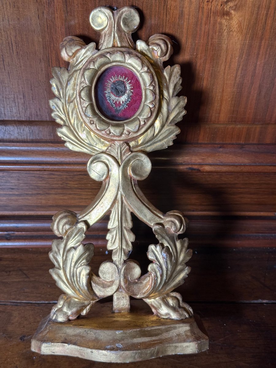 Carved And Gilded Wooden Reliquary Containing The Relics Of St. Francesca Romana