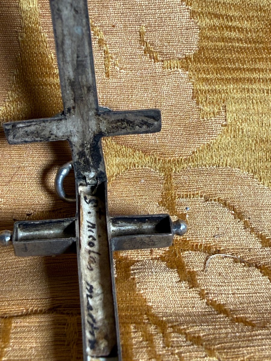A Silver Cross-shaped Reliquary Containing The Relic Of St. Nicholas -photo-3