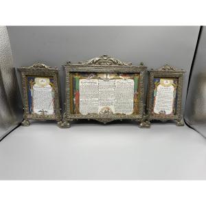 Set Di Carteglorie Da Altare In Metallo Argentato