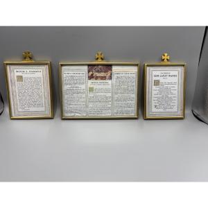 Set Of Gold-plated Metal Altar Cards