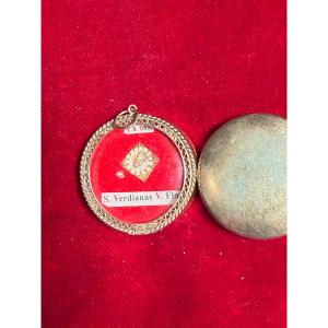 Reliquaire en argent de sainte Verdiana la Vierge  