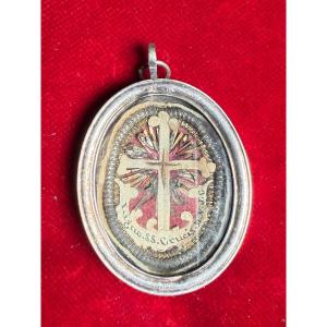 Silver Reliquary Of The Holy Cross Of Our Lord Jesus Christ. 