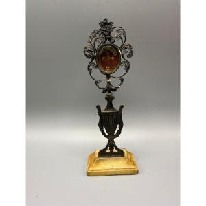 Reliquary Of The Holy Cross In Silver Filigree  