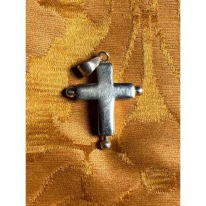  Stauroteque en argent avec un fragment de la Sainte Croix 