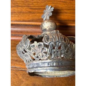 18th-century Chiseled Silver Crown