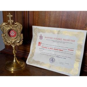 Reliquary Containing The Relics Of St. Teresa Jornet Y Ibars, Along With Her Authentic Relic