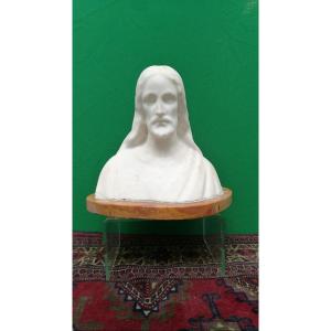 Christ En Marbre Blanc