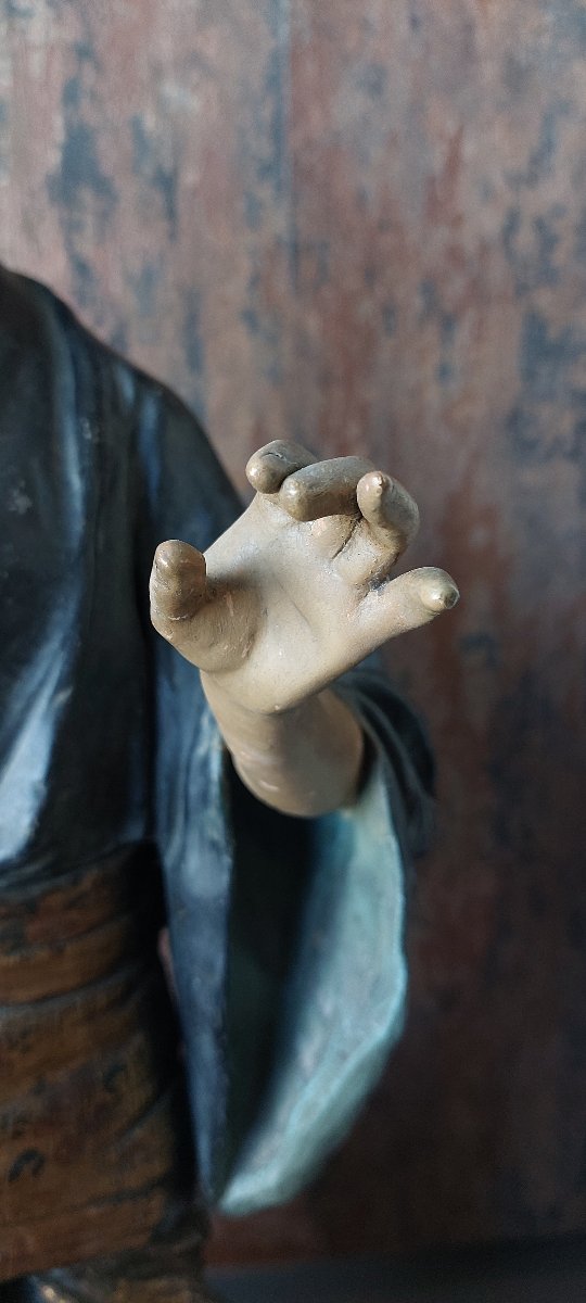 Polychrome Terracotta Sculpture Of A Geisha – Goldscheider Wien-photo-2
