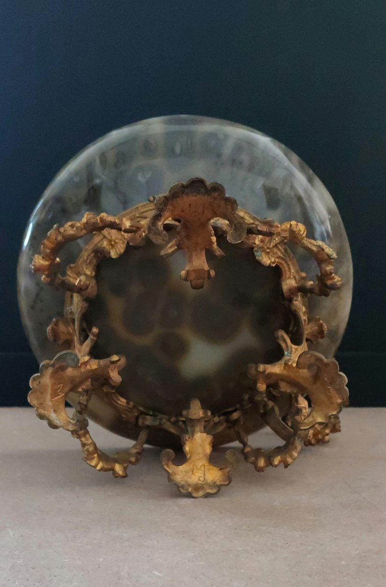 Coupe en agate avec monture en bronze doré – Fin du XIXe siècle-photo-4