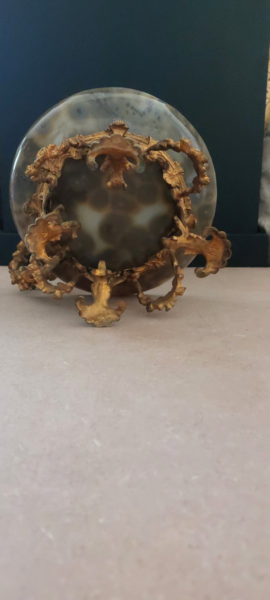 Coupe en agate avec monture en bronze doré – Fin du XIXe siècle-photo-6