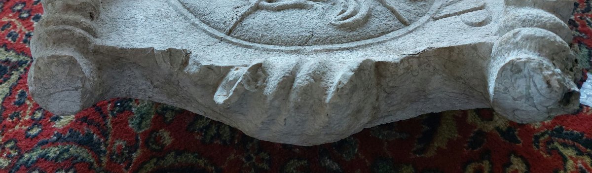 Heraldic Coat Of Arms In Botticino Marble – Baroque Period-photo-3
