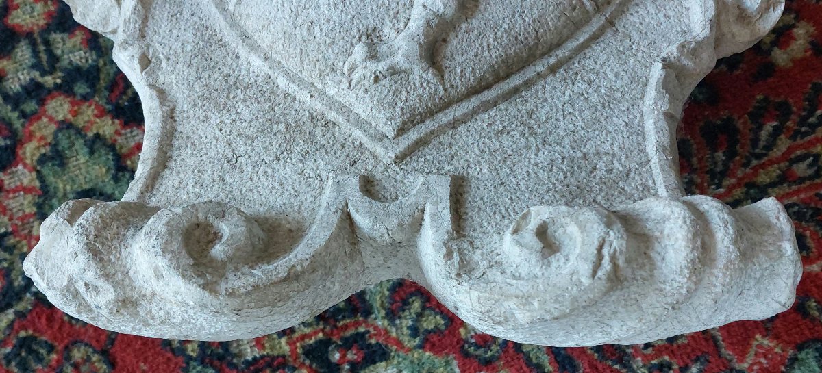 Heraldic Coat Of Arms In Botticino Marble – Baroque Period-photo-4