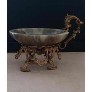 Coupe en agate avec monture en bronze doré – Fin du XIXe siècle