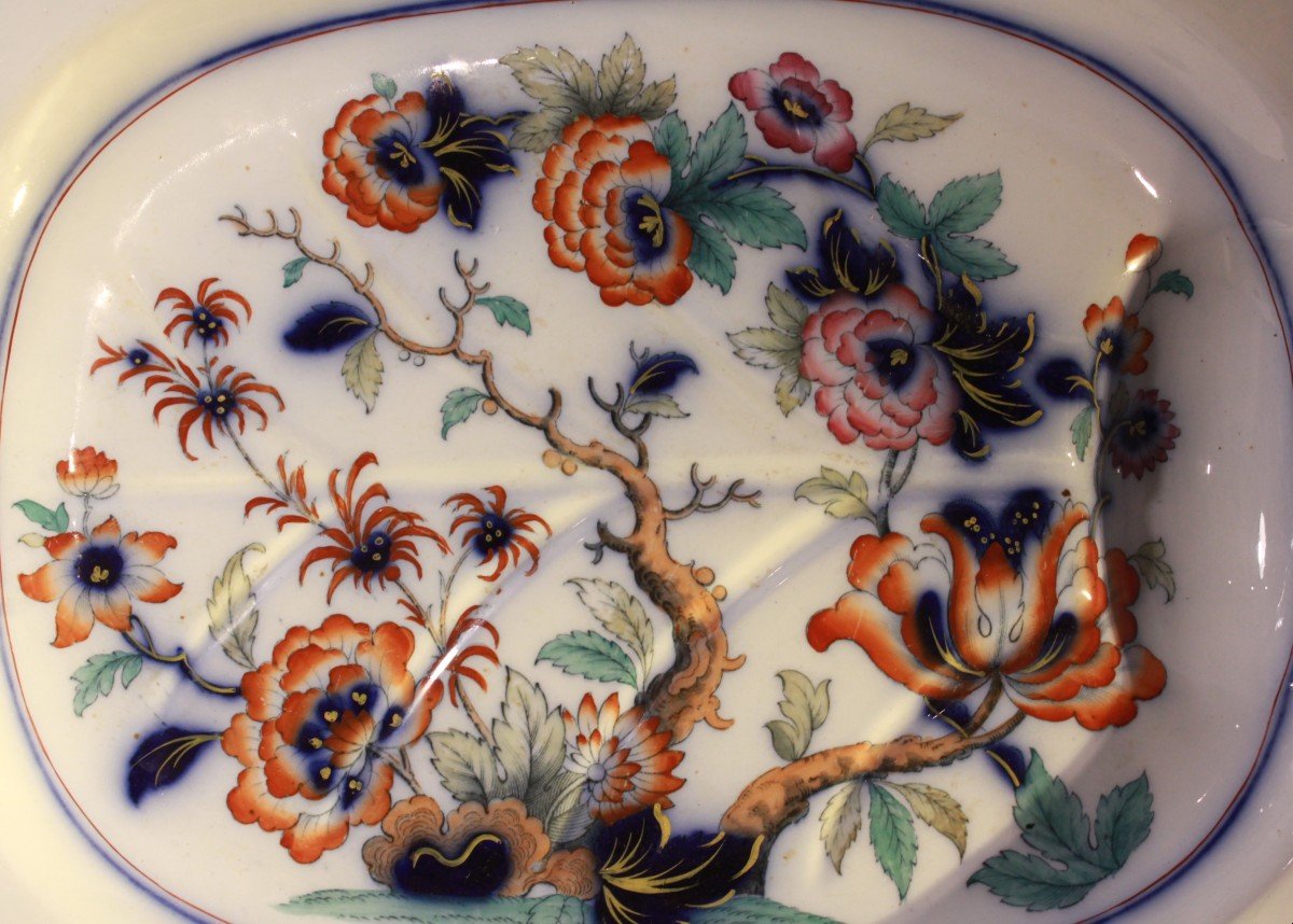 Grand Plateau à Rôtir "well" Pour Le Roastbeef, Ironstone Imari | Angleterre 19e Siècle \20e-photo-4