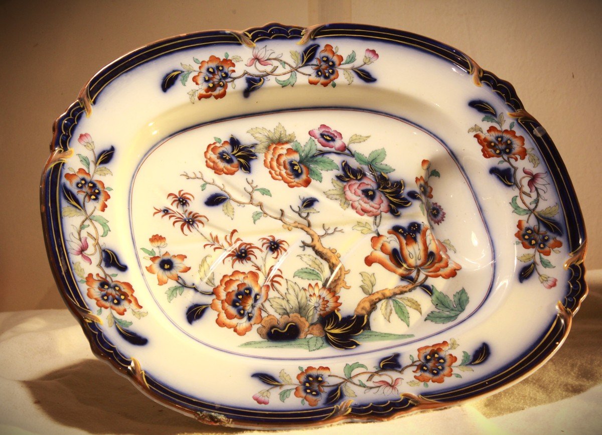 Grand Plateau à Rôtir "well" Pour Le Roastbeef, Ironstone Imari | Angleterre 19e Siècle \20e