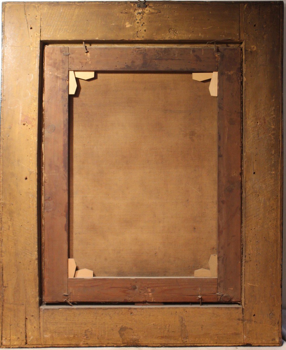 Holy Family ( St. John Elizabeth And Zachariah ) Oil Painting On Canvas.-photo-1