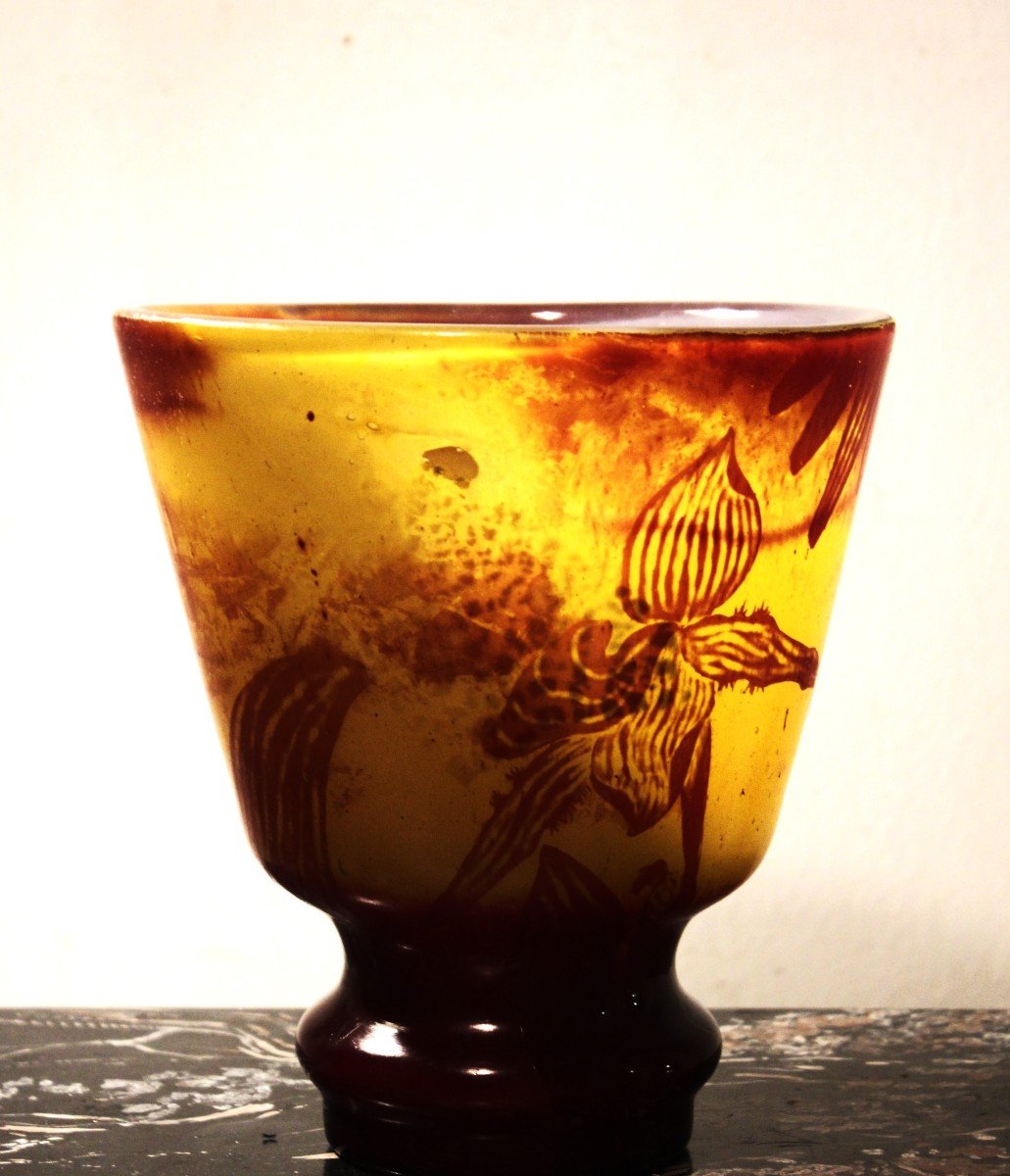 émile Gallé (1846-1904) Red Strawberry Decoration C. 1890 \95 Cristallerie De Gallé Nancy-photo-4