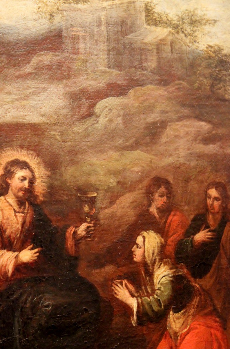 Jesus With His Wife And The Sons Of Zebedee (the Apostles John And James ) 17th Century.-photo-2