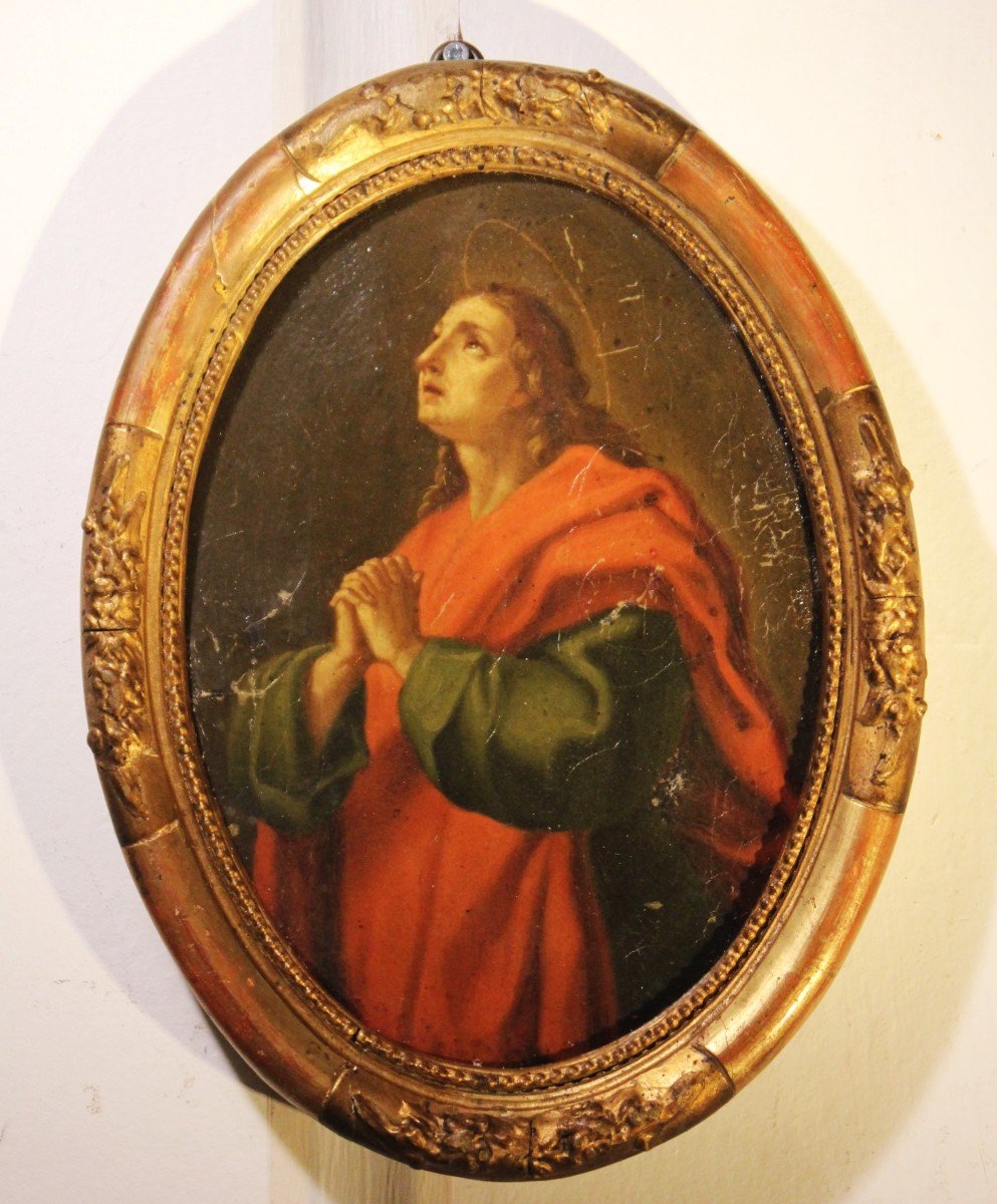 Saint John The Evangelist - Oil Painting On Canvas .