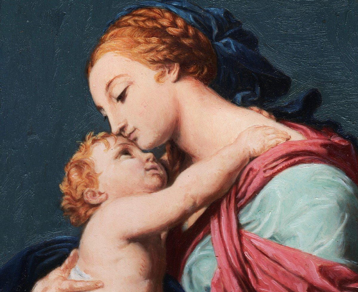 Madonna And Child | Oil Painting On Copper -photo-3