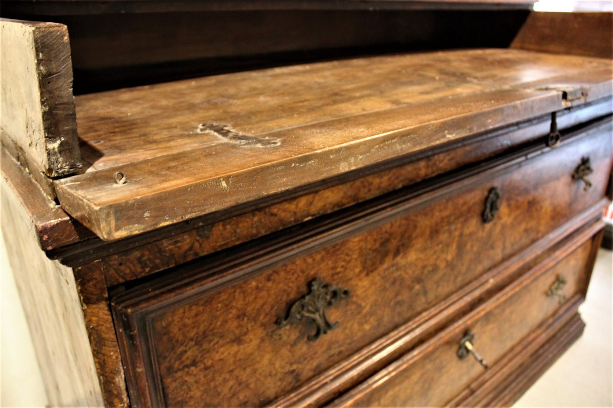 Armoire Double Corps | Peint En Ronce (xviie Siècle, émilie)-photo-4