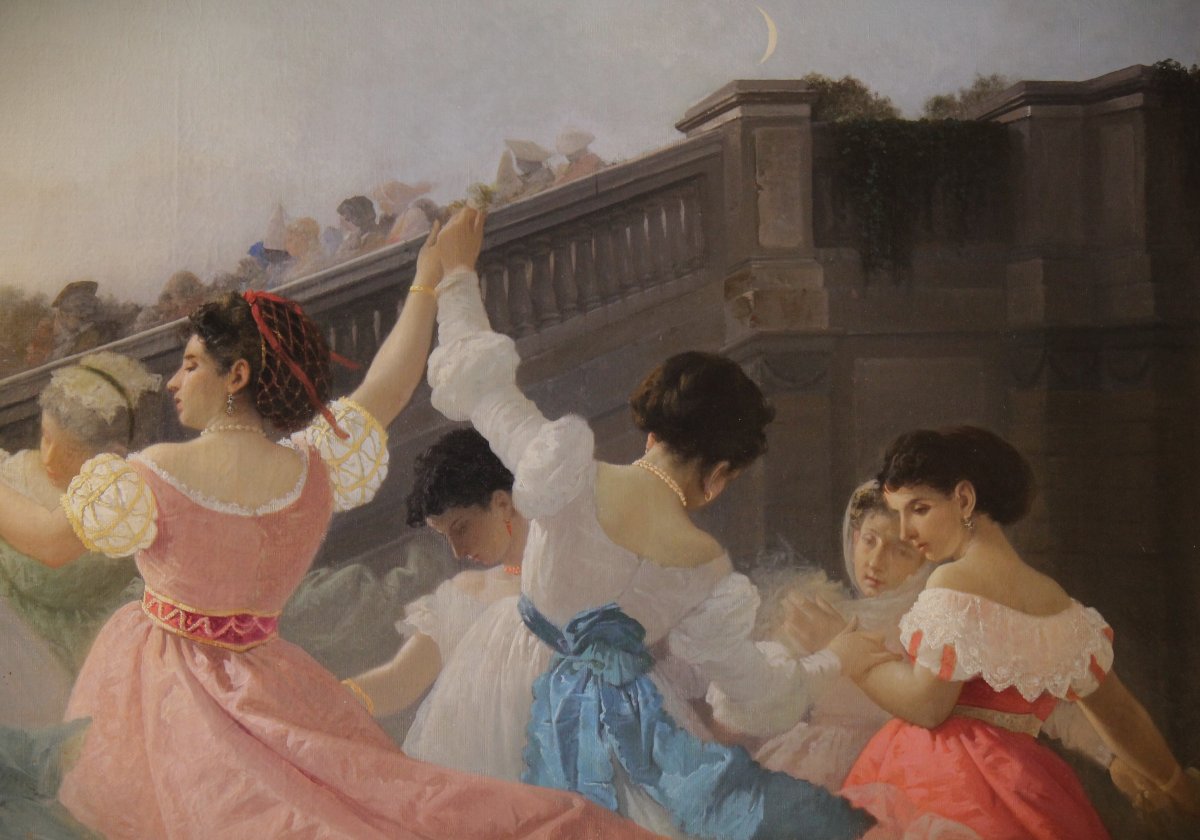 Giovanni Ponticelli Naples, 1820-1881 Dance Party At Villa Floridiana In Vomero-photo-2