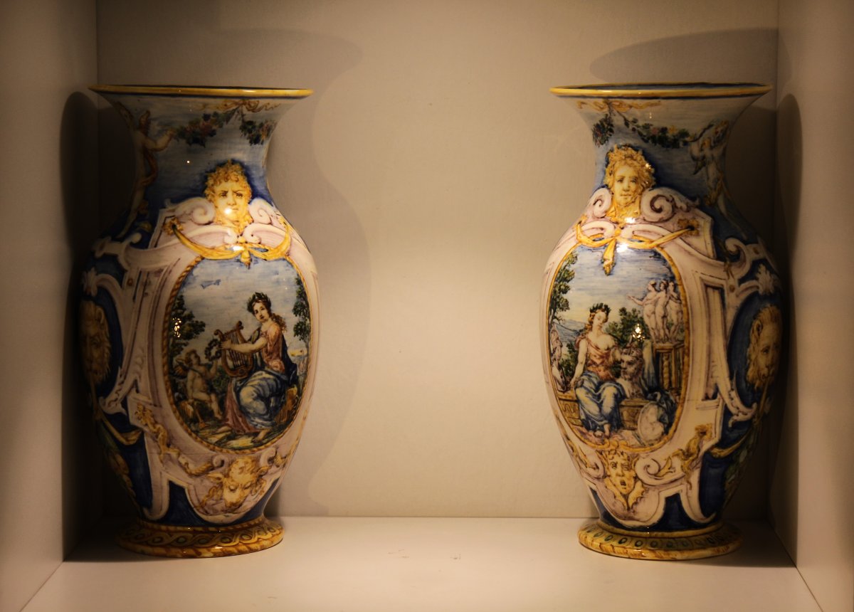 PAIRE DE VASES ALLÉGORIQUES DES ARTS-photo-4