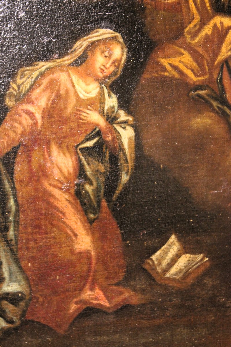The Annunciation | Oil Painting On Canvas, 18th Century-photo-3