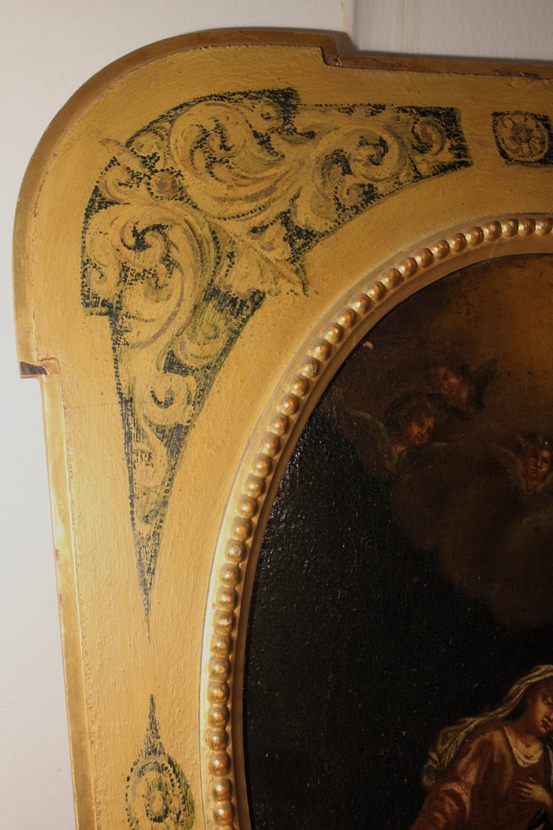 The Annunciation | Oil Painting On Canvas, 18th Century-photo-1