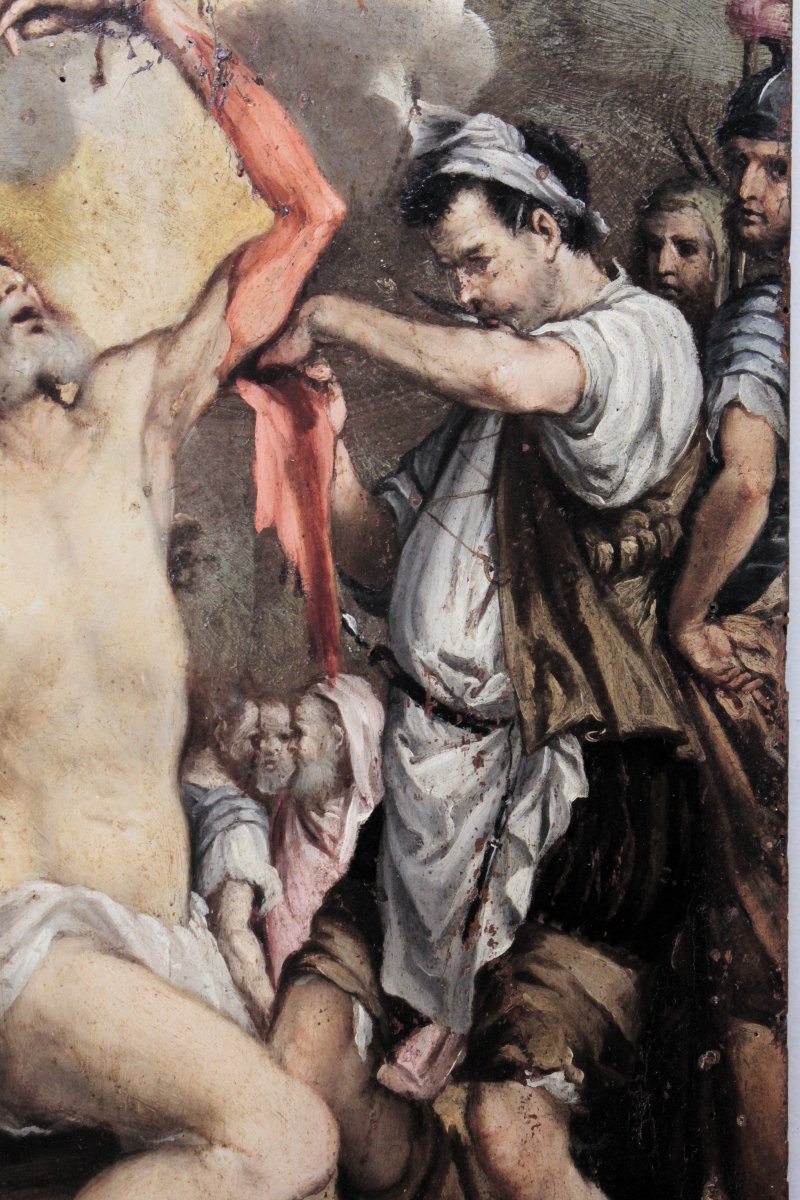 The Martyrdom Of Saint Bartholomew | Italian School, Neapolitan School, 17th Century. Oil On Panel-photo-3