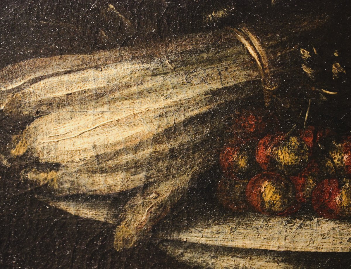 Pair Of Still Lifes With Fruit And Tableware | 17th-century Italian School, Oil On Canvas-photo-7