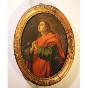 Saint John The Evangelist - Oil Painting On Canvas .