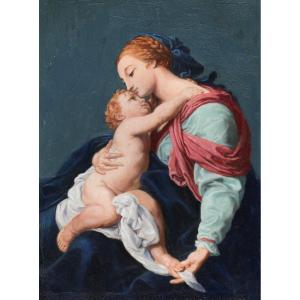 Madonna And Child | Oil Painting On Copper 