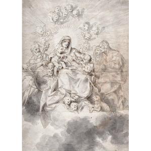 Vittorio Maria Bigari — Sainte Conversation Bologne, 1692 – 1776