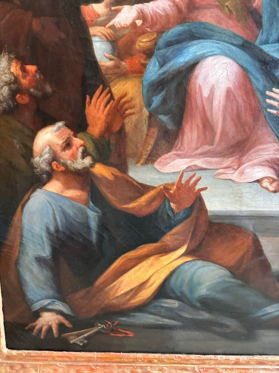 Huile sur toile représentant la Pentecôte-photo-5