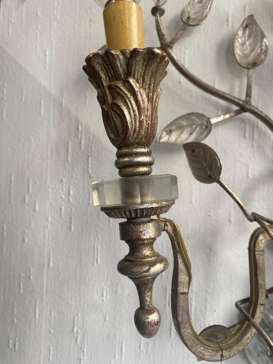 Large Louis XV Style Wall Lamp With 2 Lights-photo-3
