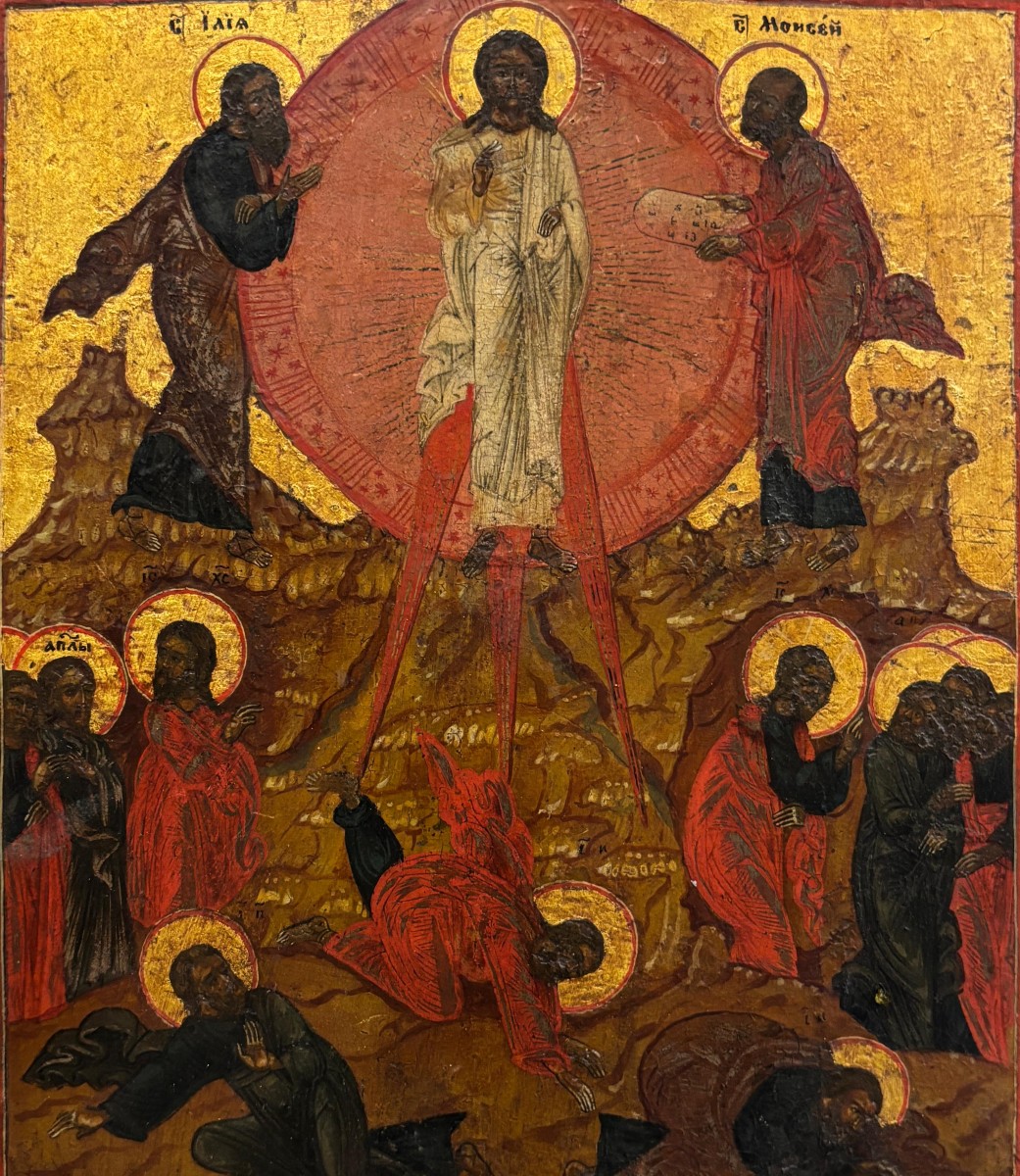 Icon Depicting The Ascension. Early 19th Century.-photo-2