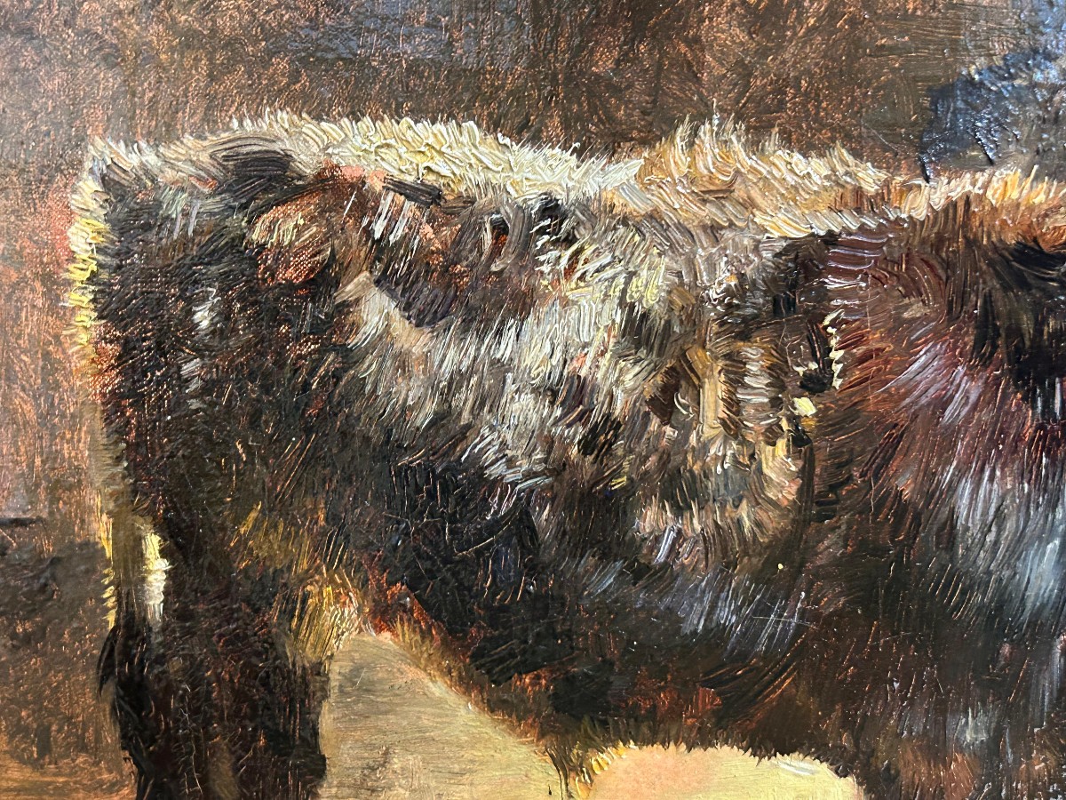 Giuseppe Palizzi (Lanciano, 19 mars 1812 – Paris, 1er janvier 1888), Les vaches.-photo-3