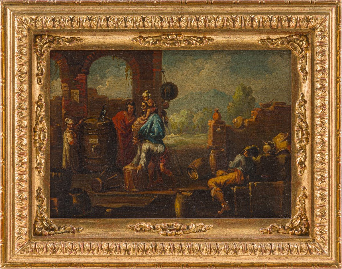 ÉCOLE D'ITALIE DU NORD DU XIXe SIÈCLE Scènes de genre-photo-2