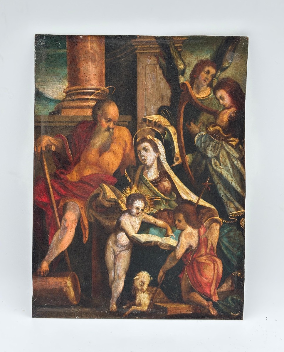 Holy Family With St. John The Baptist And Angels
