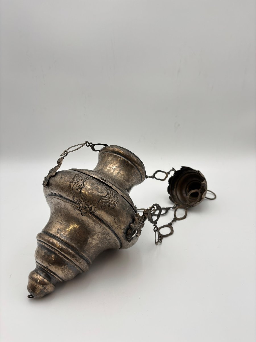  Pair Of Silver Votive Lamps  Palermo, 18th Century-photo-4