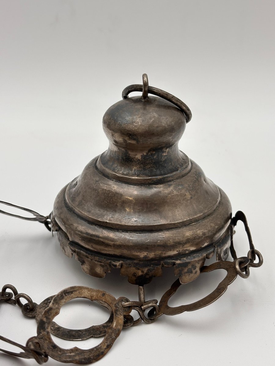  Pair Of Silver Votive Lamps  Palermo, 18th Century-photo-1