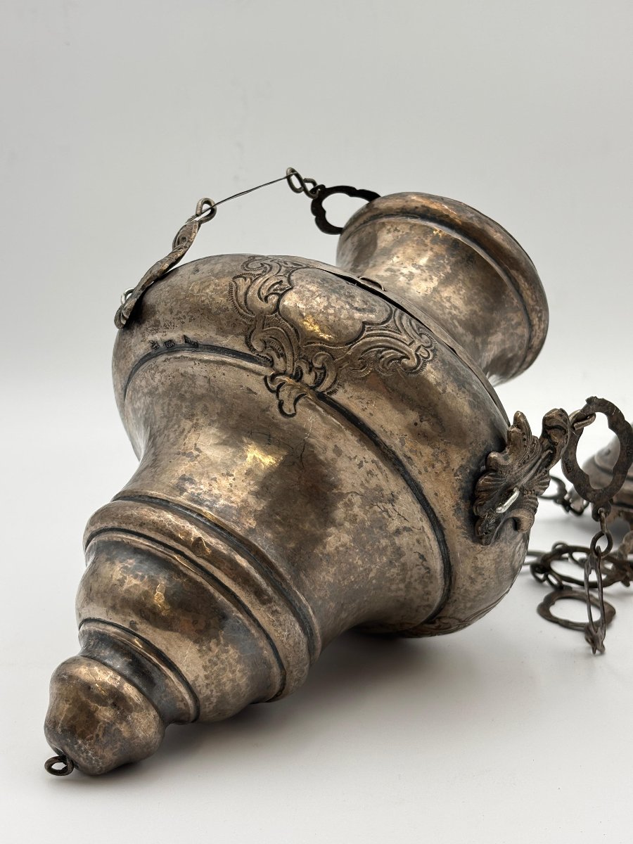  Pair Of Silver Votive Lamps  Palermo, 18th Century-photo-2