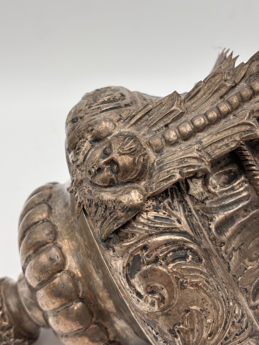 Solid Silver Votive Lamp  Southern Italy, Dated 1903-photo-4