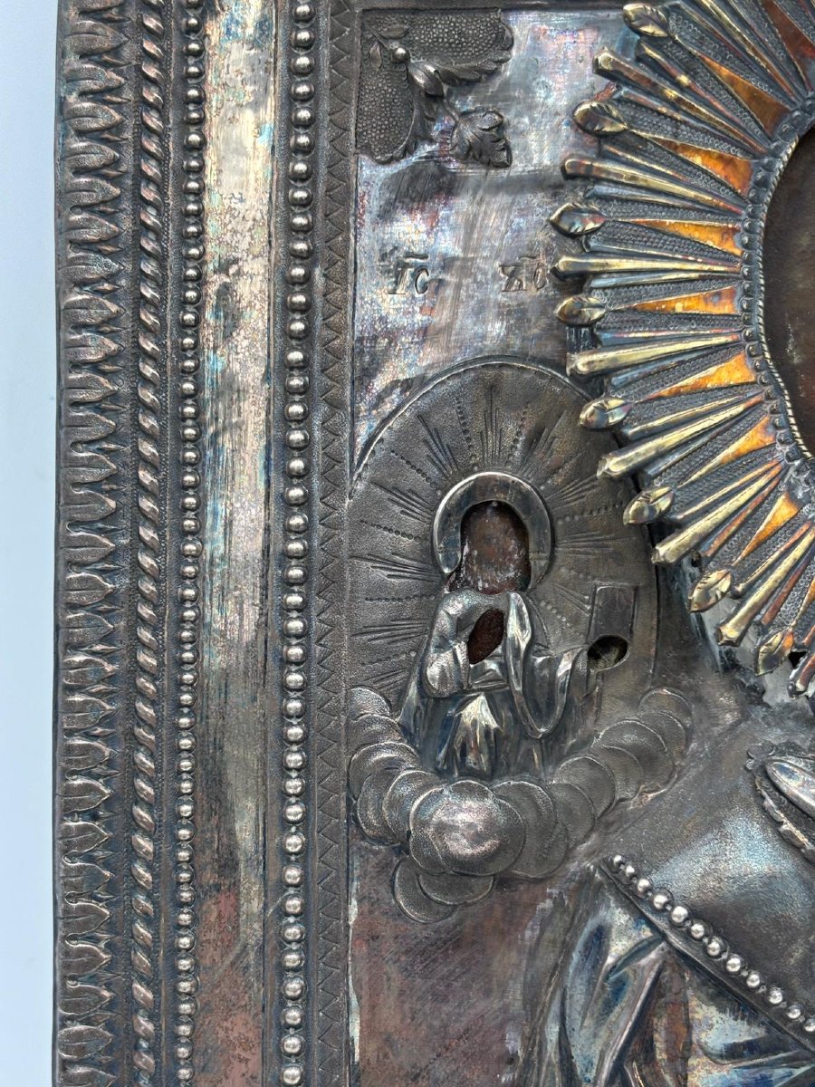 Russian Icon Of St. Nicholas With Silver Riza – Russia, 1810-photo-3