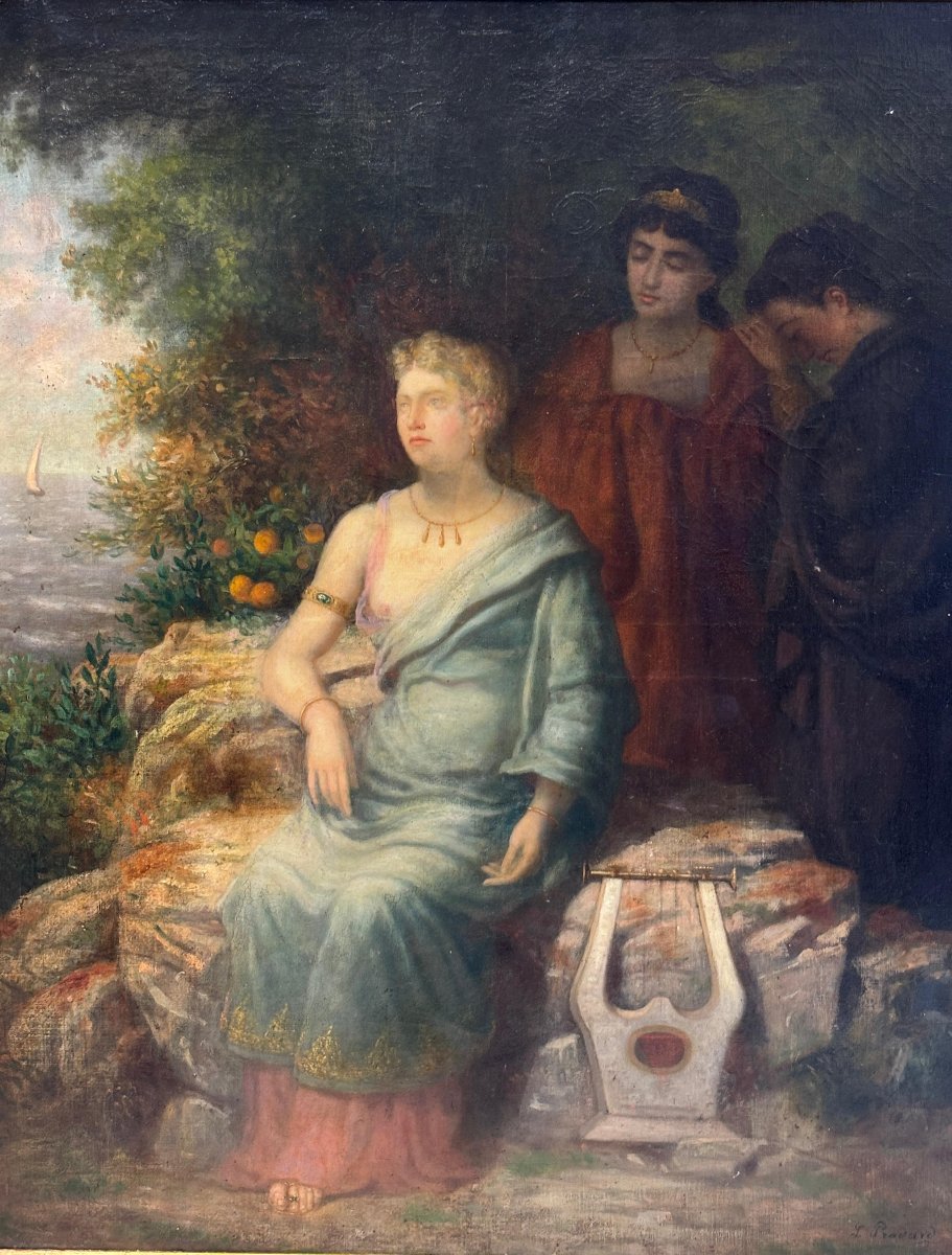 Allégorie de la musique – L. Pradard, XIXe siècle-photo-4