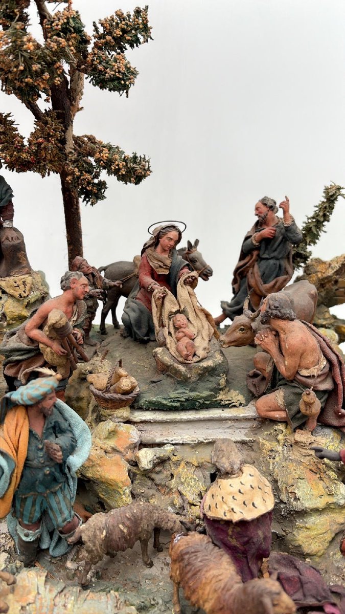 Importante crèche sicilienne à 24 personnages, par Giovanni Antonio Matera (fin du XVIIe siècle-photo-4