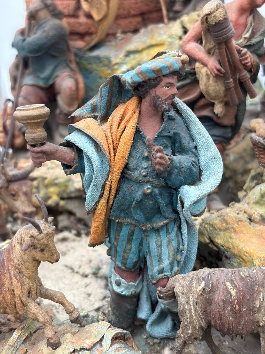 Importante crèche sicilienne à 24 personnages, par Giovanni Antonio Matera (fin du XVIIe siècle-photo-1